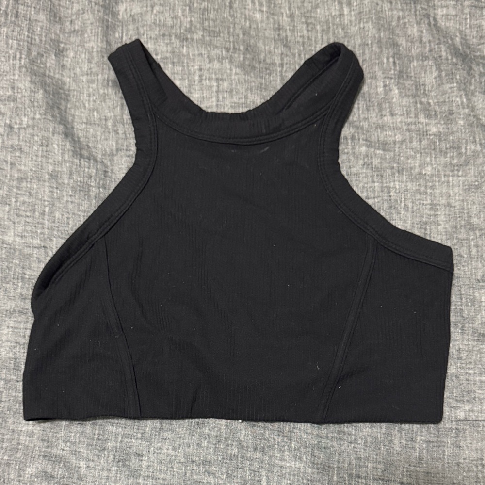 Black High Neck Lulu Lemon sports bra